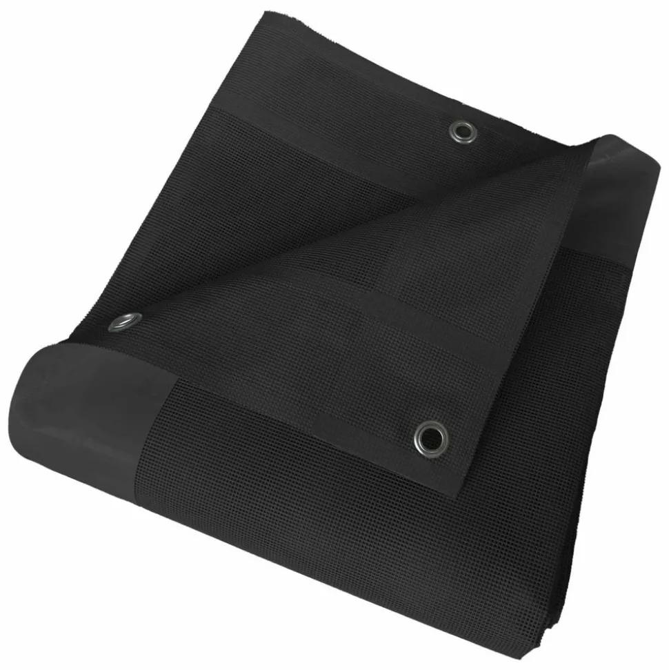 TECPLAST - Toile pergola micro-perforée tecplast mp460pr 4x5 m - noire - garantie 5 ans