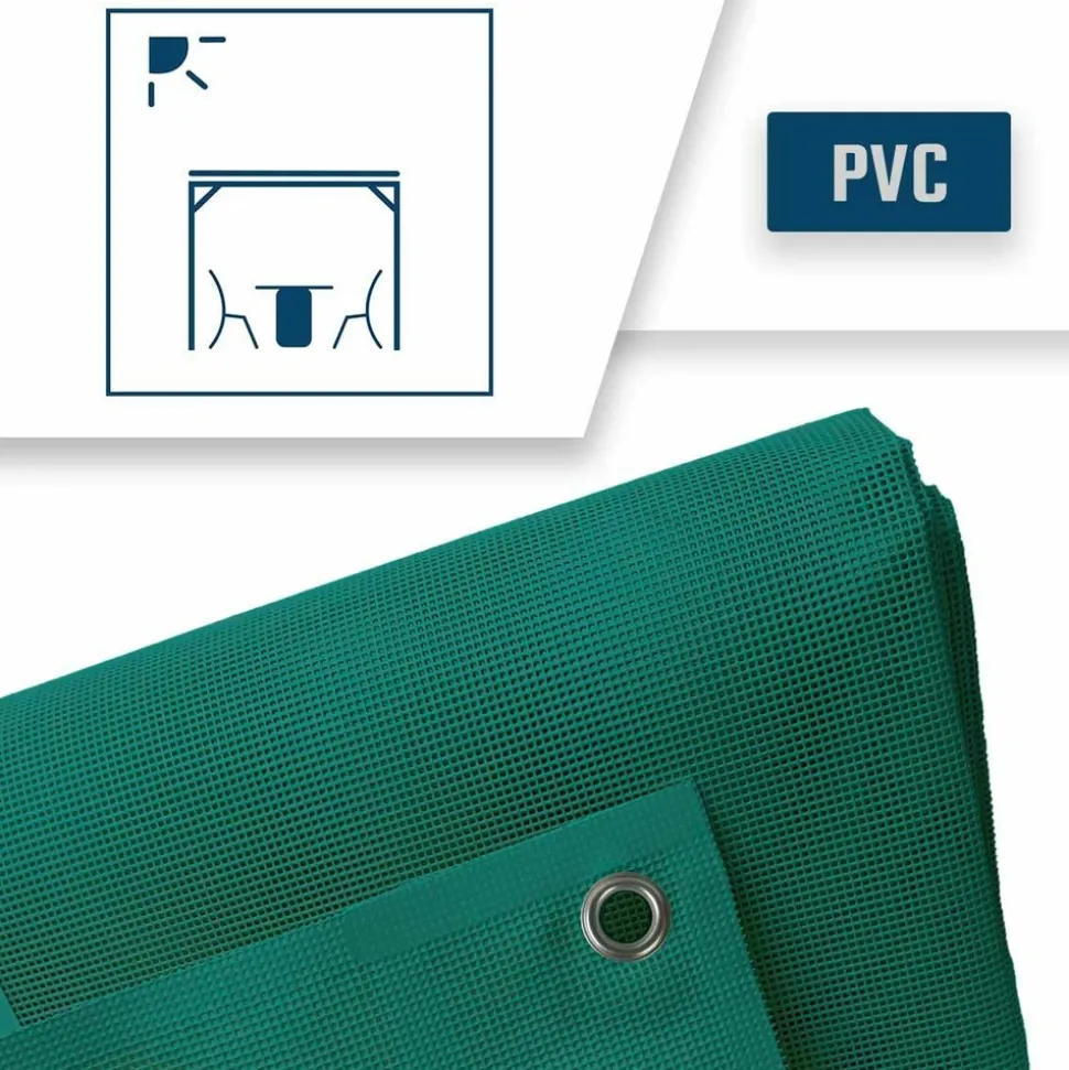 TECPLAST - Toile pergola micro-perforée tecplast mp460pr 4x4 m - verte - garantie 5 ans