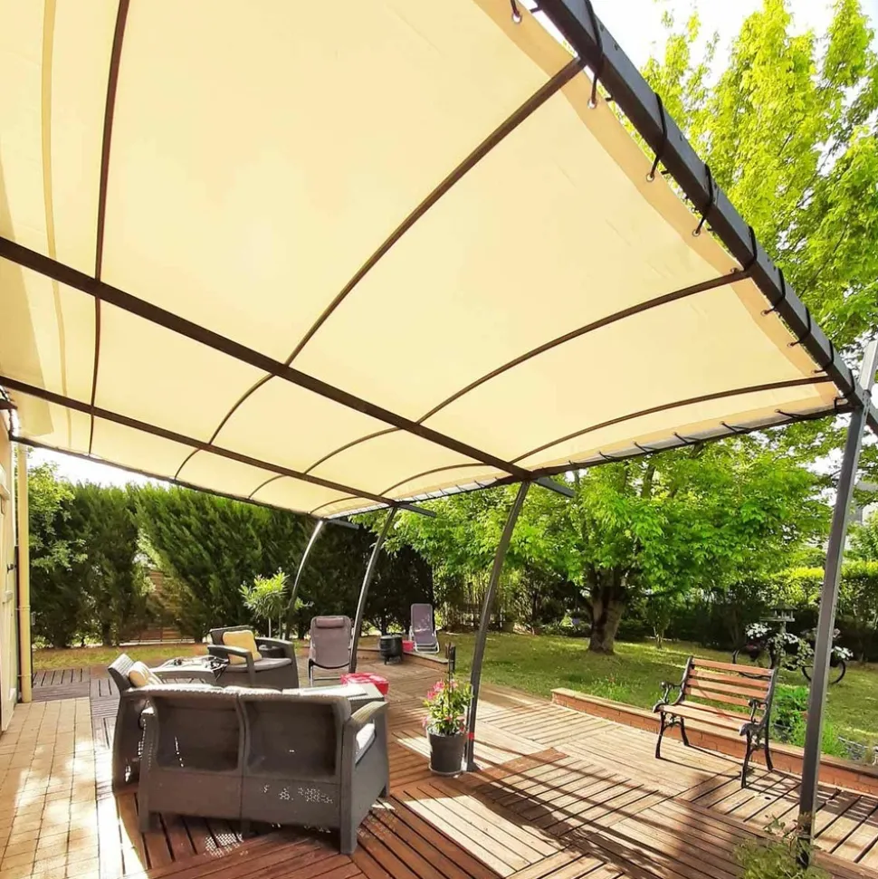 TECPLAST - Toile pergola tecplast xp680m2pr 2,5x3 m ivoire - ignifugée m2 - garantie 15 ans