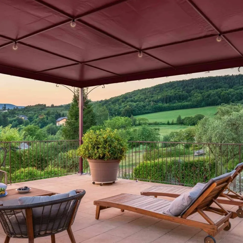 TECPLAST - Toile pergola tecplast lp506pr 3x4m - rouge bordeaux - garantie 5 ans