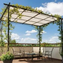TECPLAST - Toile pergola tecplast lp506pr 3x4m - blanc crème - garantie 5 ans
