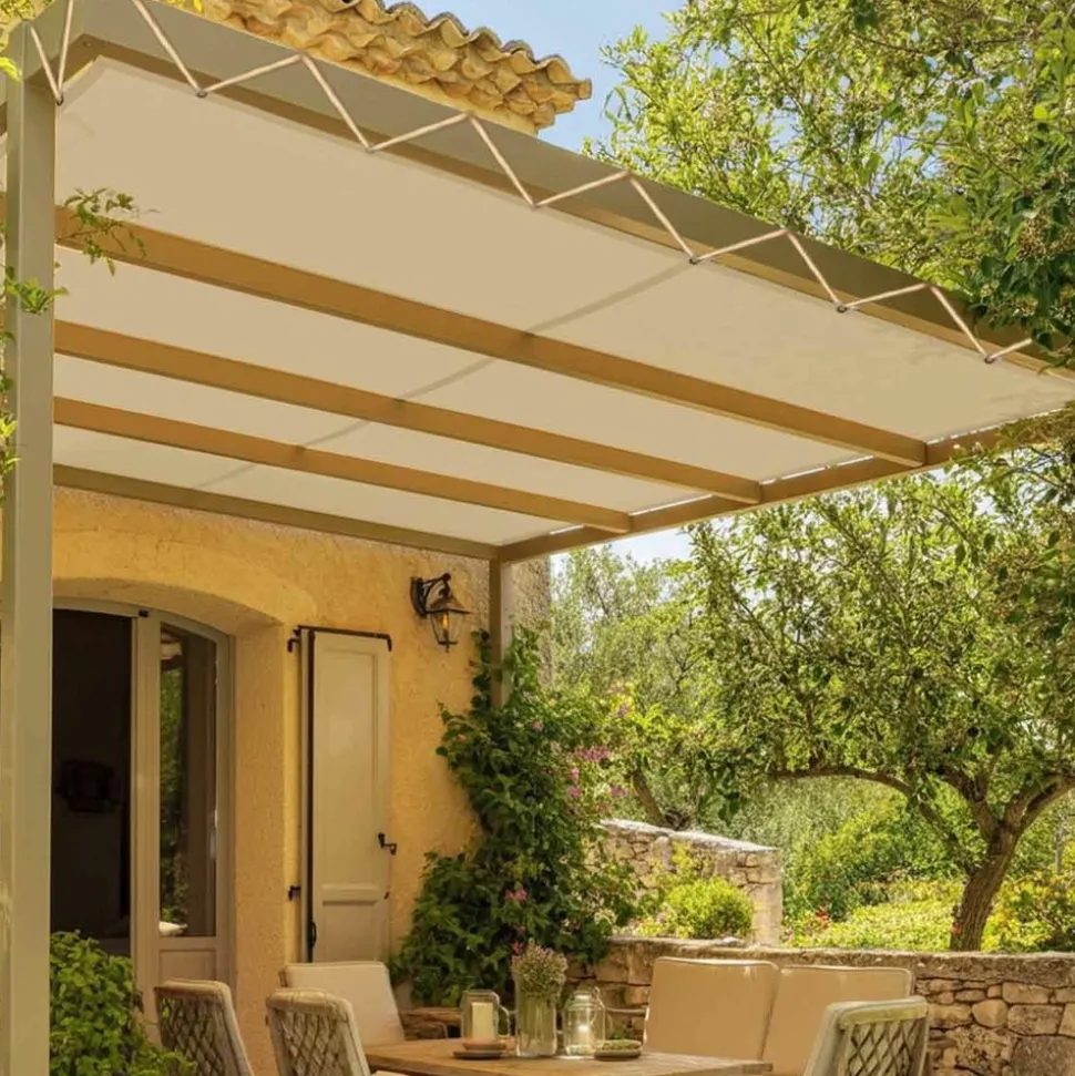TECPLAST - Toile pergola tecplast lp506pr 4x6 m - beige foncé - garantie 5 ans