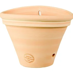 TERRABLANCA - Applique murale, pot de fleurs en terre cuite claire - D.25xH.17cm