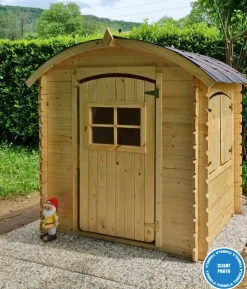 TIMBELA - Maison en bois pour enfants - 1.1m2 - 112 x 146 cm - sans plancher - M505-1