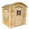TIMBELA - Maison en bois pour enfants - 1.1m2 - 112 x 146 cm - avec plancher - M505