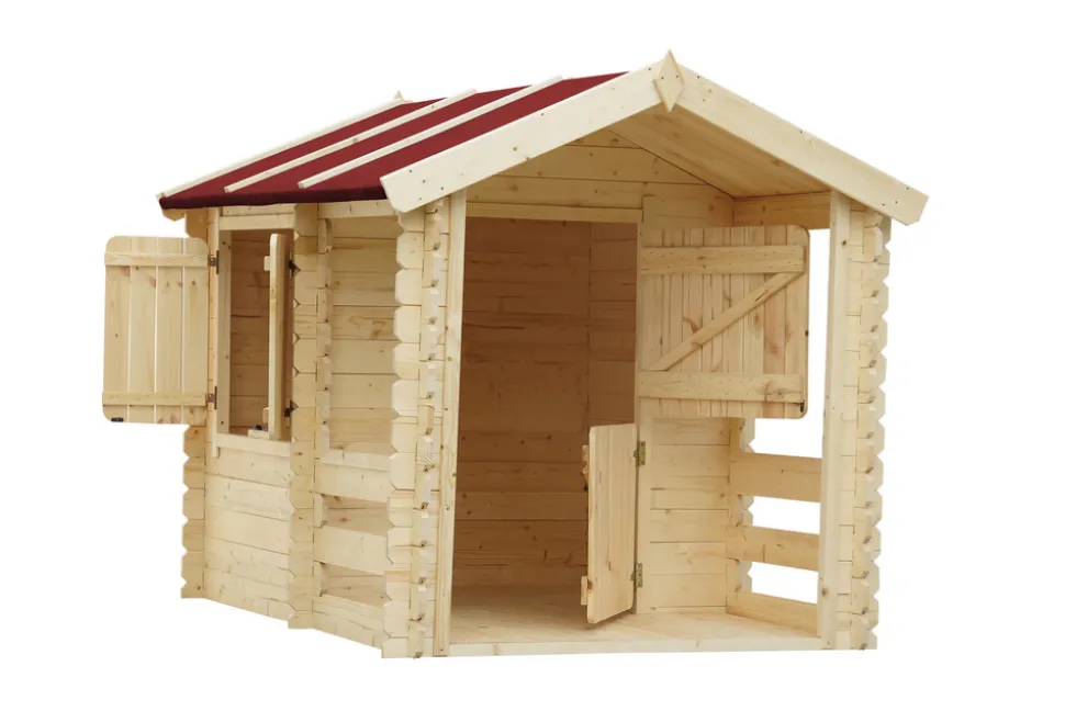 TIMBELA - Maison en bois pour enfants - 1.1m2 - 182 x 146 cm - M501