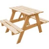 TIMBELA - Table enfant en bois – table et chaise enfant - 81x60xh50 cm - m012-1