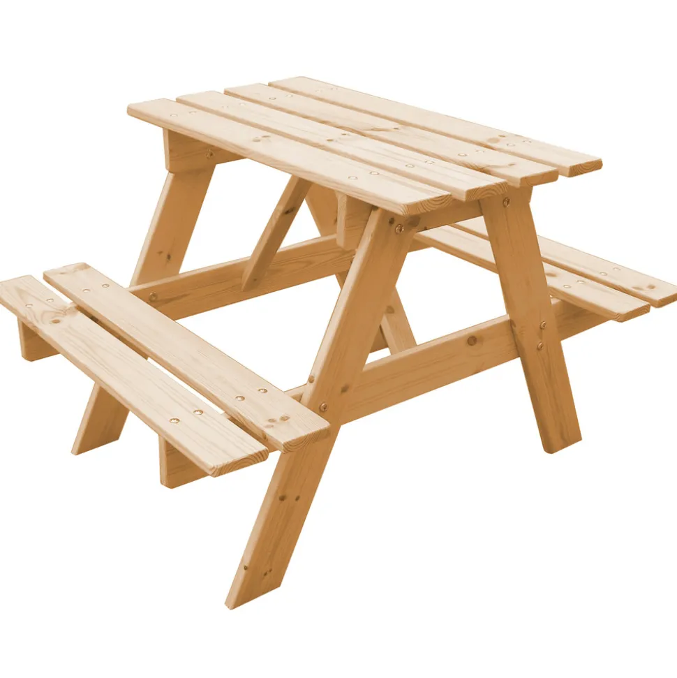 TIMBELA - Table enfant en bois – table et chaise enfant - 81x60xh50 cm - m012-1