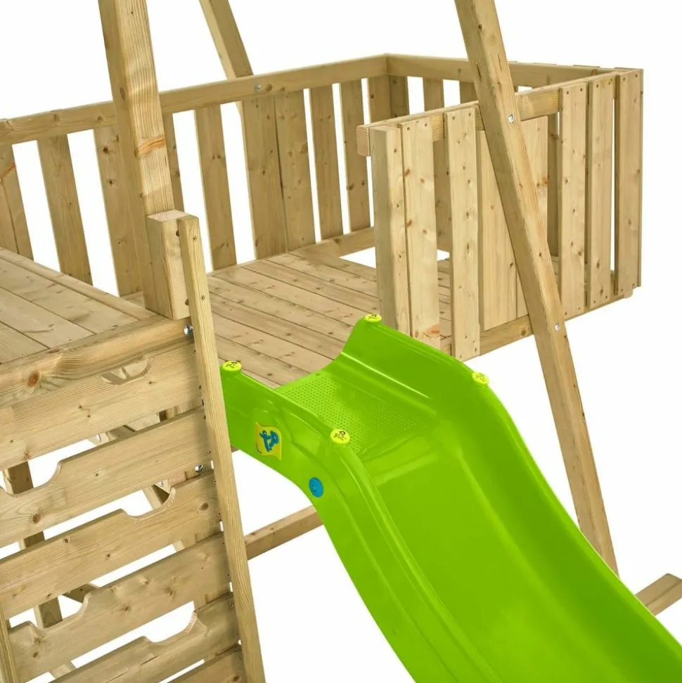 TP TOYS - Aire de jeux en bois avec glissière et portique kingswood