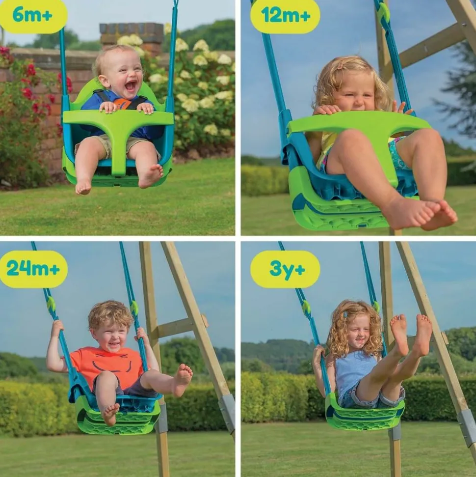 TP TOYS - Aire de jeux en bois avec glissière et portique kingswood