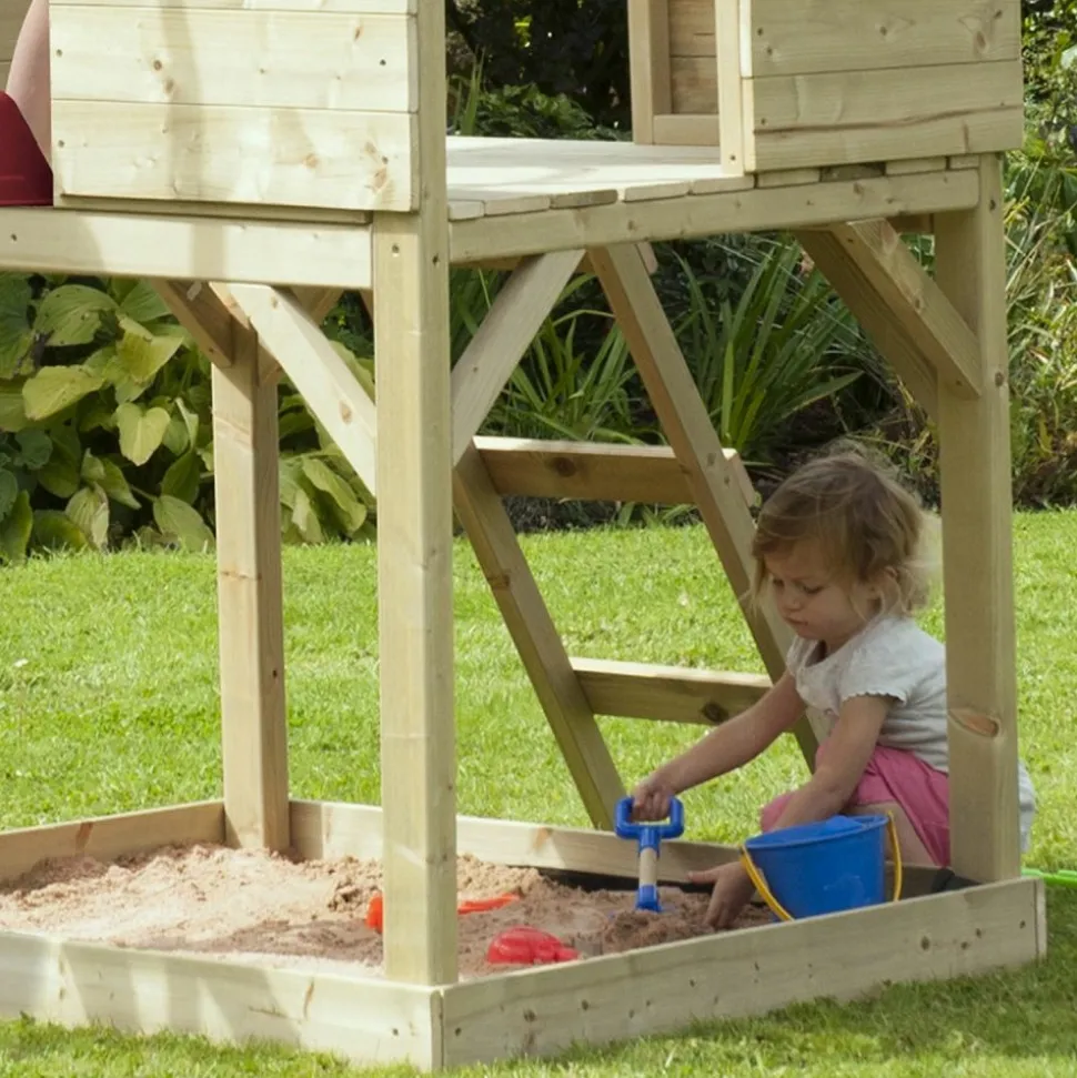TP TOYS - Cabane enfant sur pilotis avec bac à sable lookout sans glissière