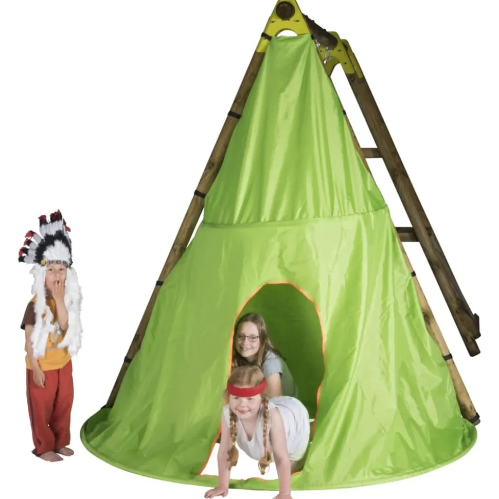 TRIGANO - Tente de jeu tipi pour balançoire en bois 2,3 m j-jou058