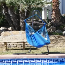 TROPICAL INFLUENCES - Hamac chaise azur xl + support soledad