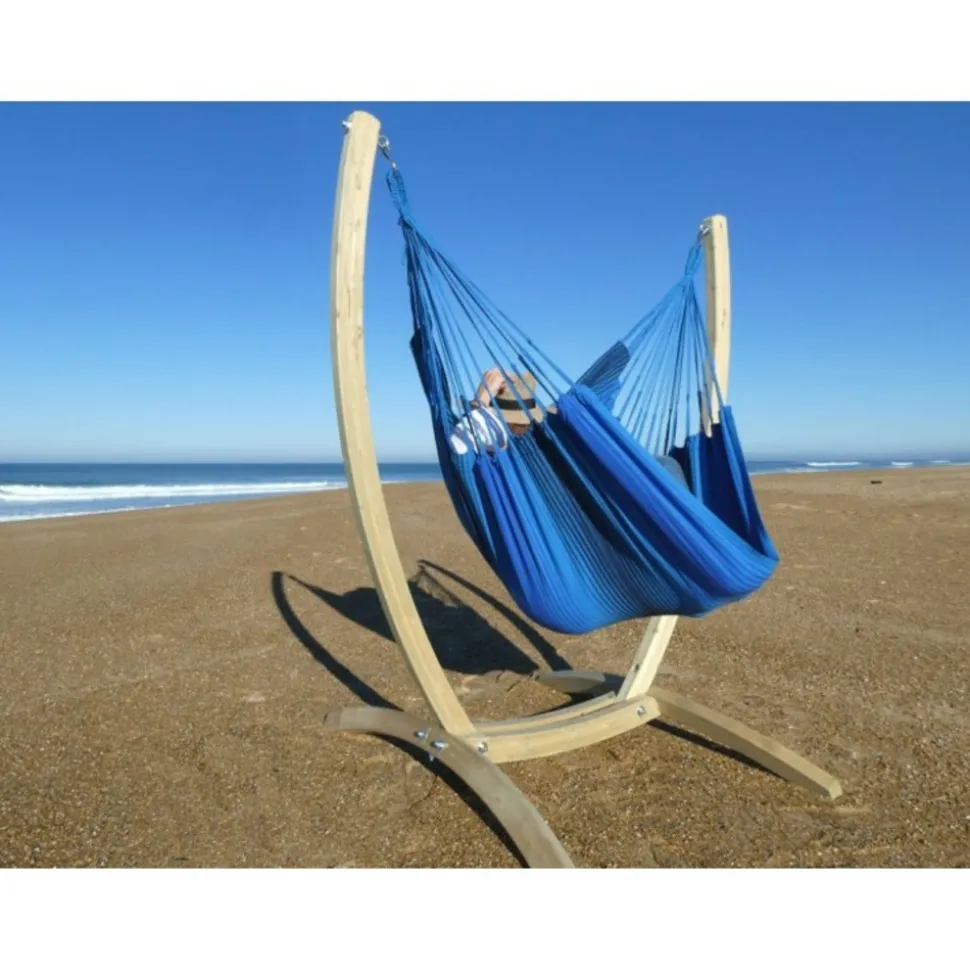 TROPICAL INFLUENCES - Hamac chaise azur xl + support paquito