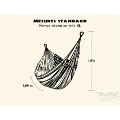TROPICAL INFLUENCES - Hamac chaise azur xl + support paquito