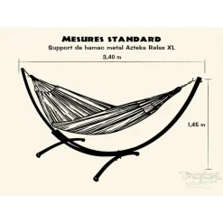 TROPICAL INFLUENCES - Hamac sur pied azteka xxl andalou
