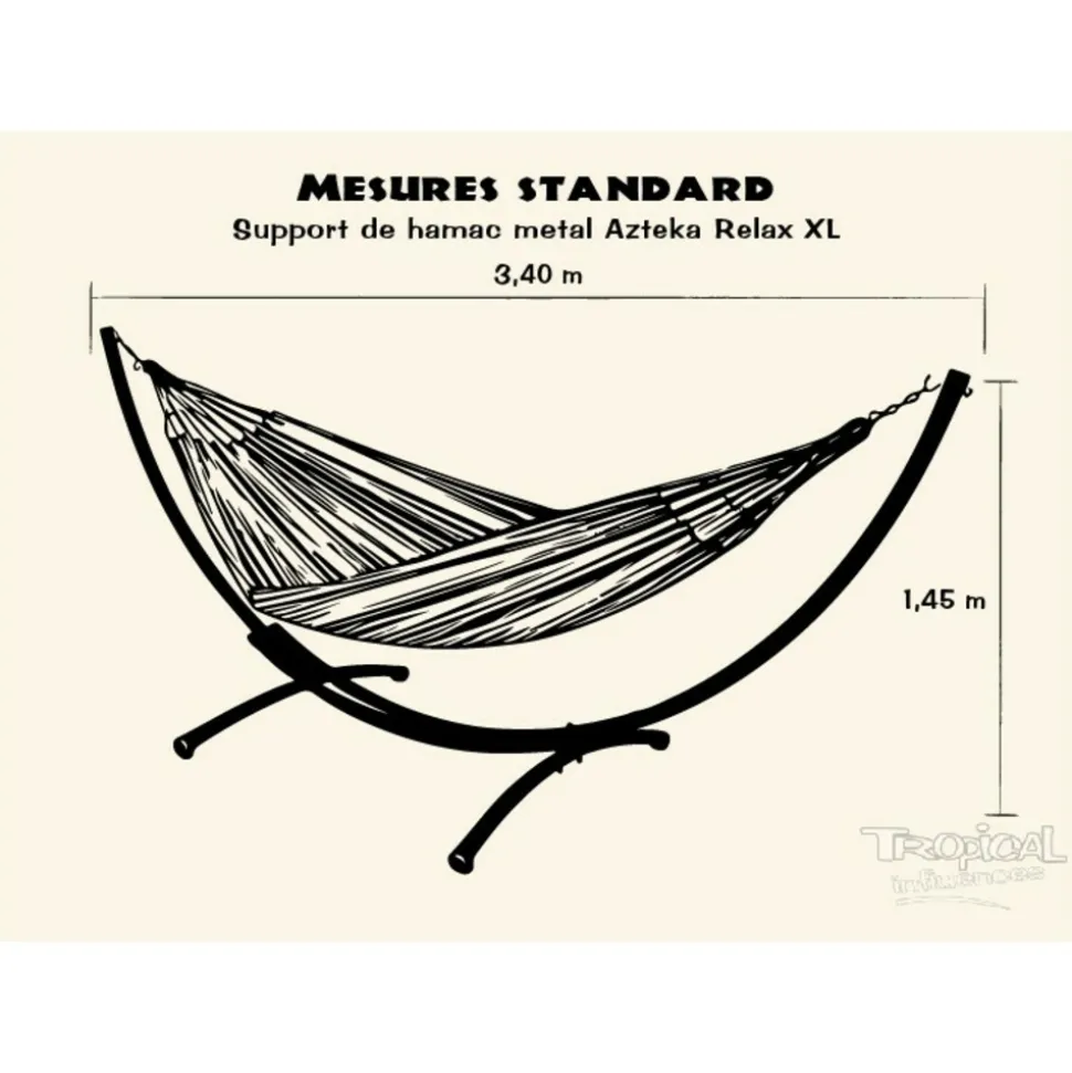 TROPICAL INFLUENCES - Hamac sur pied azteka xxl andalou