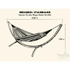 TROPICAL INFLUENCES - Hamac sur pied maya xl poligono rojo