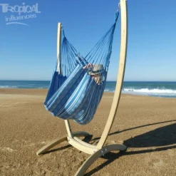 TROPICAL INFLUENCES - Support paquito avec hamac-chaise poligono turquoise xl