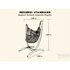 TROPICAL INFLUENCES - Support paquito avec hamac-chaise poligono turquoise xl