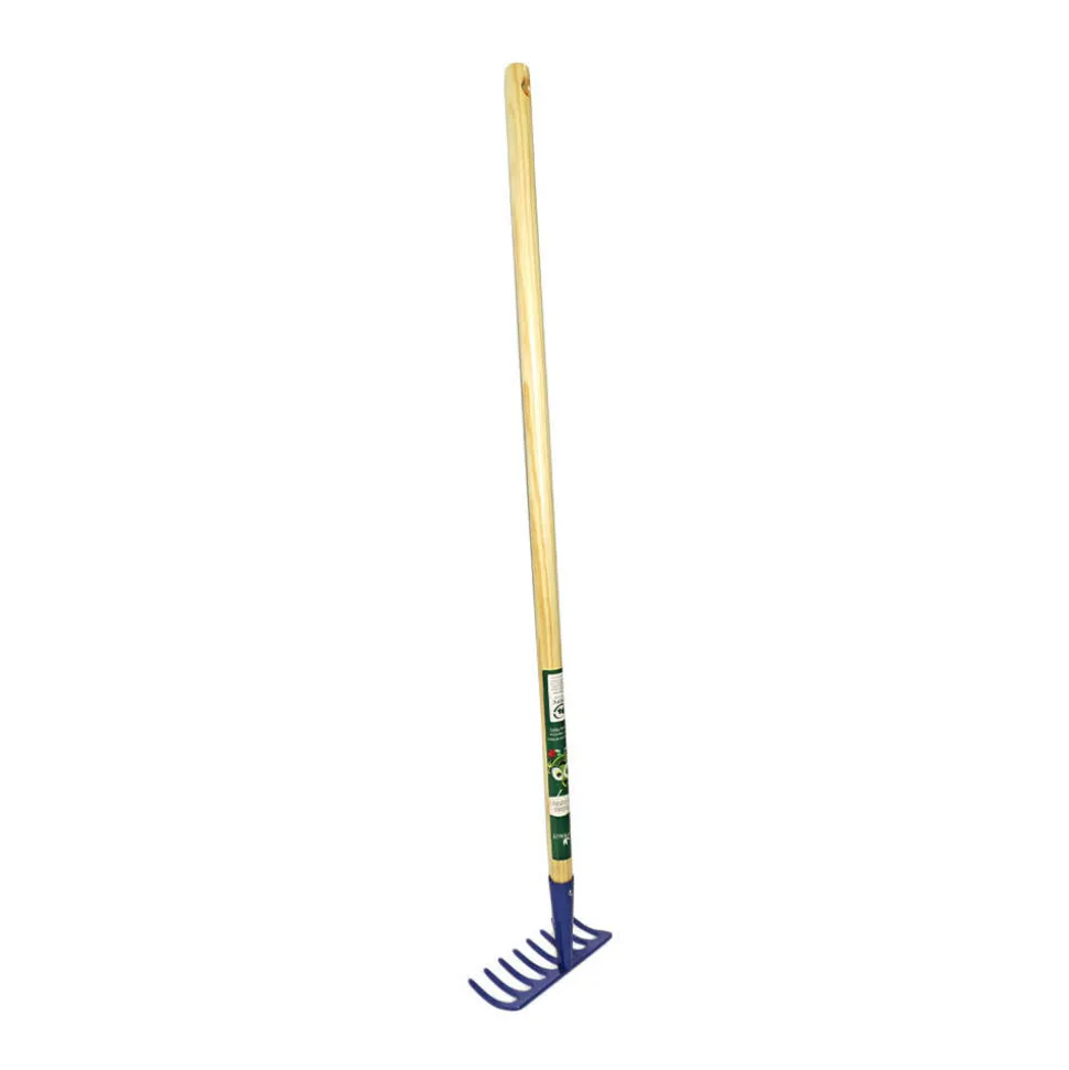 TRUFFAUT - Râteau bleu pour enfant 7 dents emmanché L80cm