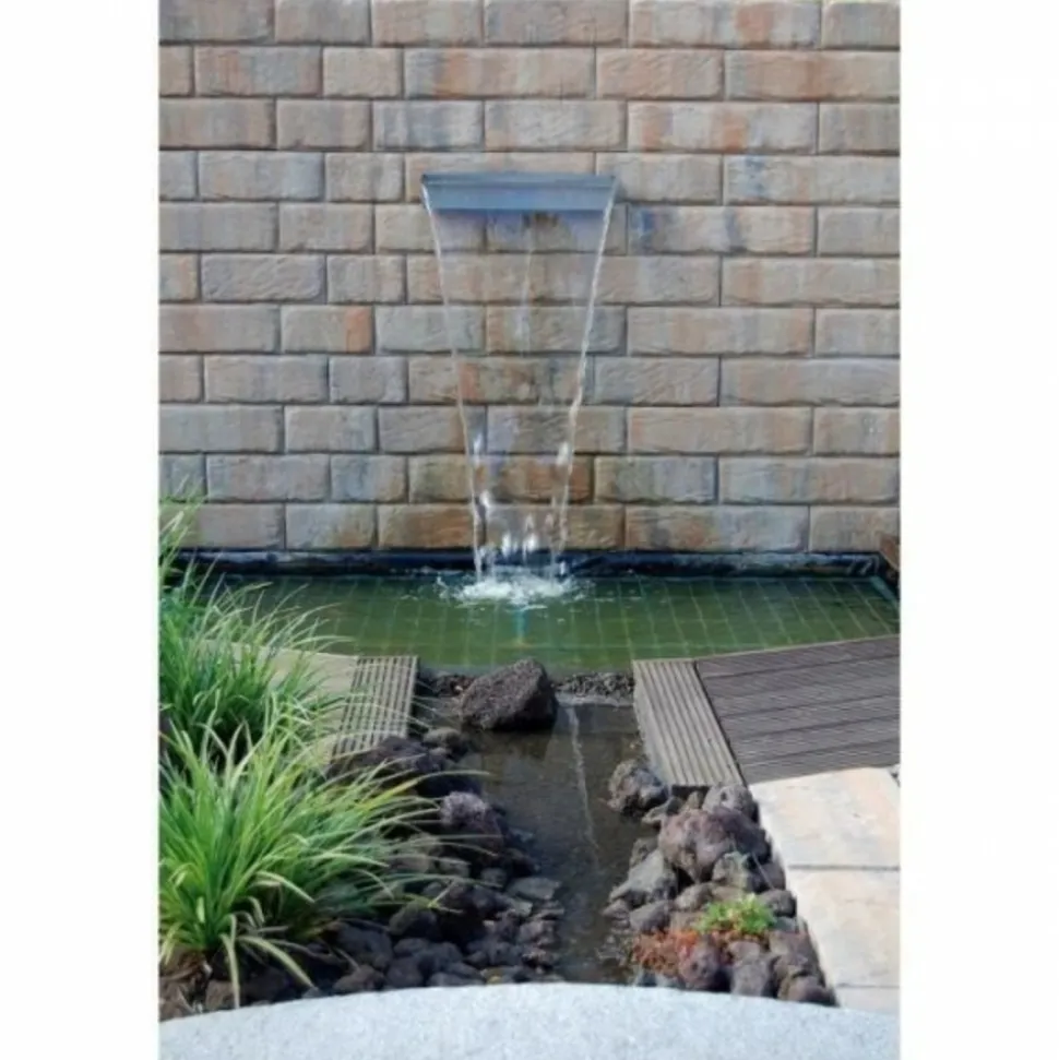 UBBINK - Lame d'eau inox niagara 60 avec éclairage led pour bassin de jardin -