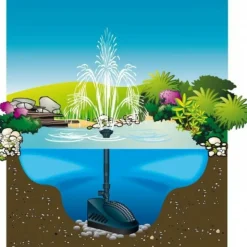 UBBINK - Pompe de bassin filtrante powerclear 5000 - - jet d'eau et filtration mécanique et uv-c