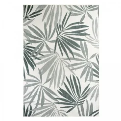 UNAMOURDETAPIS - Tapis extérieur, kilim reversible 160x230 lyn2 am reversible vert et crème