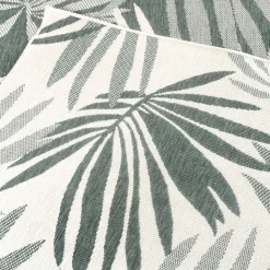 UNAMOURDETAPIS - Tapis extérieur, kilim reversible 160x230 lyn2 am reversible vert et crème