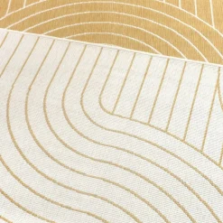 UNAMOURDETAPIS - Tapis extérieur, kilim reversible 120x170 bc reversible jaune et crème