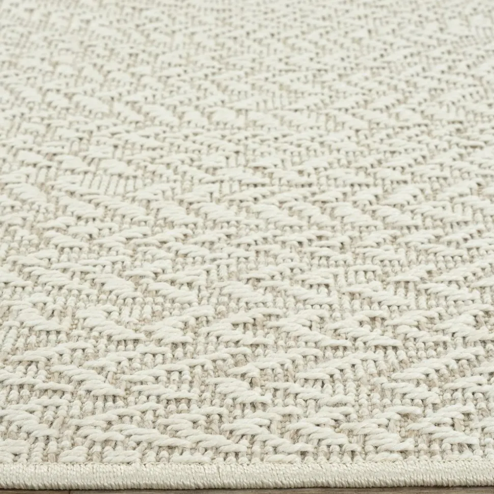UNAMOURDETAPIS - Tapis extérieur intérieur rond ø80 lyn13 rezy aspect jute motif rond ton sur ton