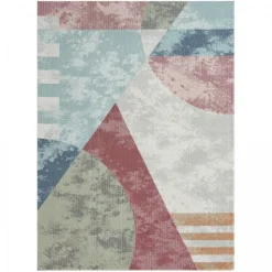 UNAMOURDETAPIS - Tapis extérieur 120x160 tissé kilim bleu et orange soyeux d