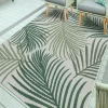 UNAMOURDETAPIS - Tapis extérieur 160x220 tissé kilim vert et vert clair greenleaf