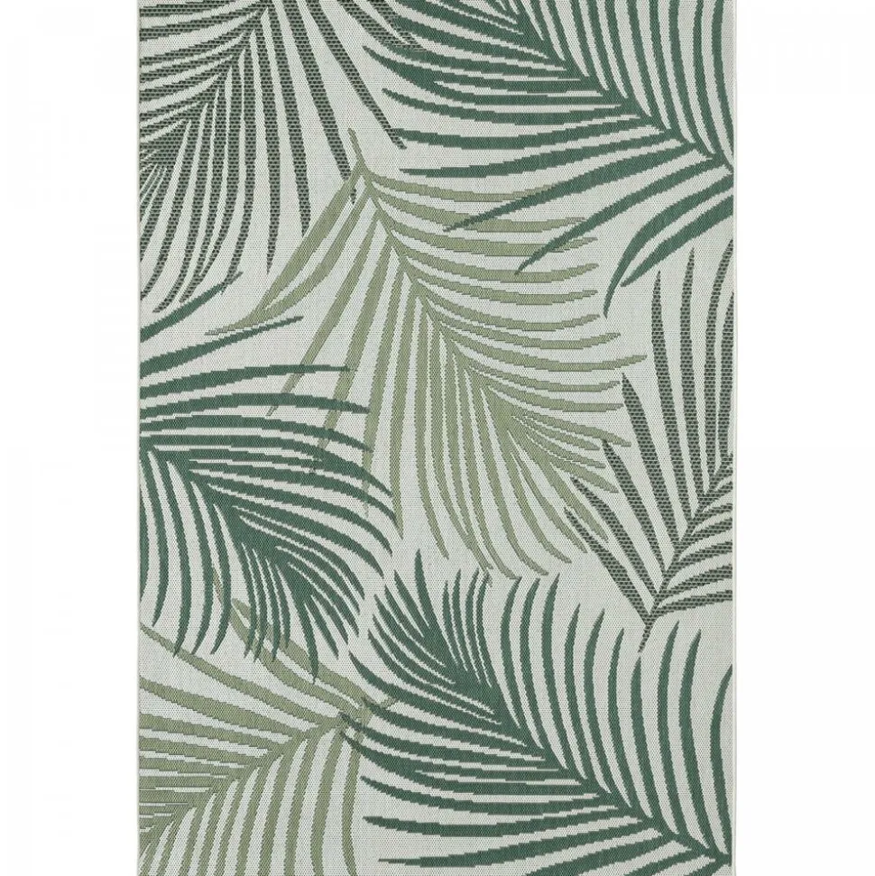 UNAMOURDETAPIS - Tapis extérieur 160x220 tissé kilim vert et vert clair greenleaf
