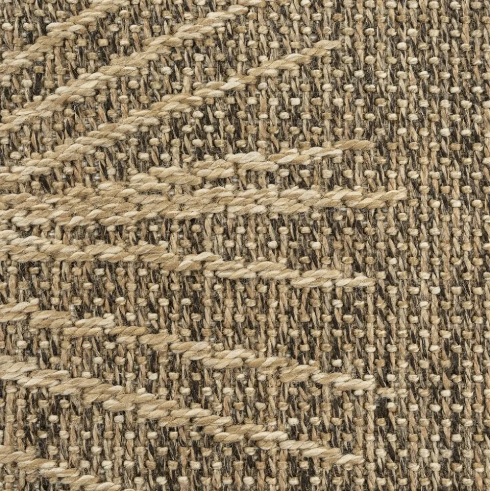 UNAMOURDETAPIS - Tapis extérieur intérieur 80x250 lyn13 reza aspect jute motif feuilles