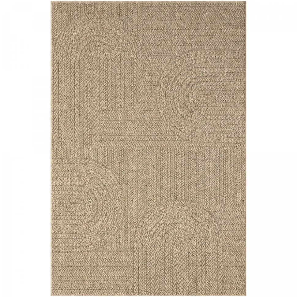 UNAMOURDETAPIS - Tapis extérieur intérieur 240x340 lyn13 reza aspect jute motif arc-en-ciel ton sur ton