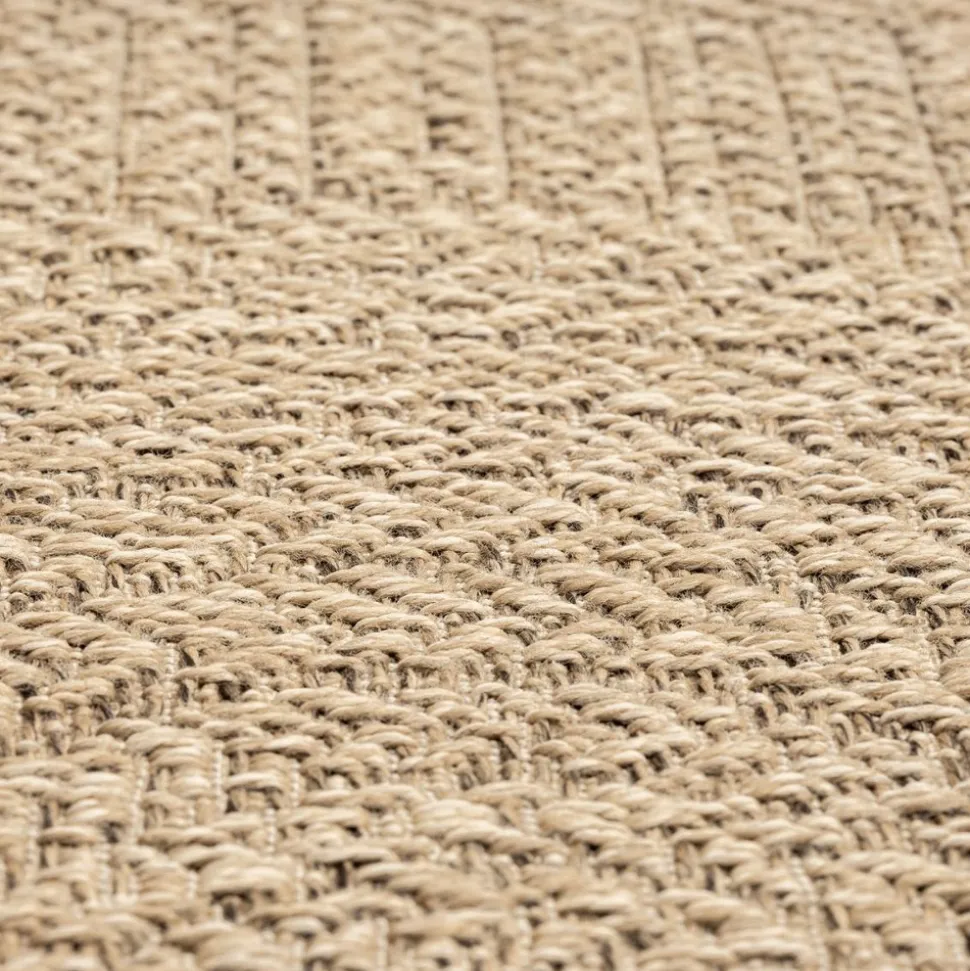 UNAMOURDETAPIS - Tapis extérieur intérieur 240x340 lyn13 reza aspect jute motif arc-en-ciel ton sur ton