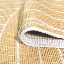 UNAMOURDETAPIS - Tapis extérieur, kilim reversible 200x290 lyn2 u reversible jaune et crème