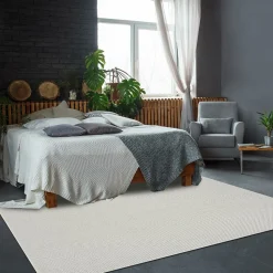 UNAMOURDETAPIS - Tapis extérieur 80x200 tissé kilim crème extuni