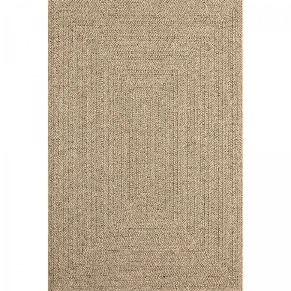 UNAMOURDETAPIS - Tapis extérieur intérieur 60x90 lyn13 rezy aspect jute ton sur ton
