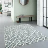 UNAMOURDETAPIS - Tapis extérieur 200x290 tissé kilim vert et bleu casada 7