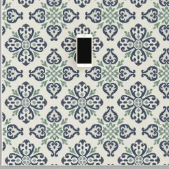 UNAMOURDETAPIS - Tapis extérieur 200x290 tissé kilim vert et bleu casada 7