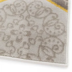 UNAMOURDETAPIS - Tapis extérieur 160x230 tissé kilim beige et jaune luxora 2