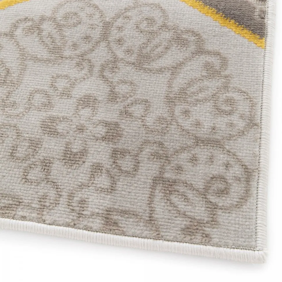 UNAMOURDETAPIS - Tapis extérieur 160x230 tissé kilim beige et jaune luxora 2