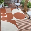 UNAMOURDETAPIS - Tapis extérieur, kilim reversible 120x170 lyn2 bf reversible terracota et crème