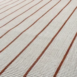 UNAMOURDETAPIS - Tapis extérieur, kilim reversible 240x340 an reversible terracota et crème