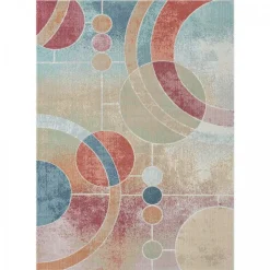 UNAMOURDETAPIS - Tapis extérieur 120x160 tissé kilim vert et bleu soyeux a