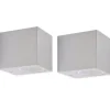 VIDAXL - Applique murale d'extérieur en forme de cube 2 pcs