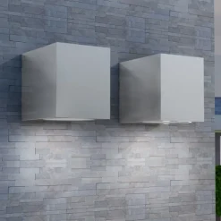 VIDAXL - Applique murale d'extérieur en forme de cube 2 pcs