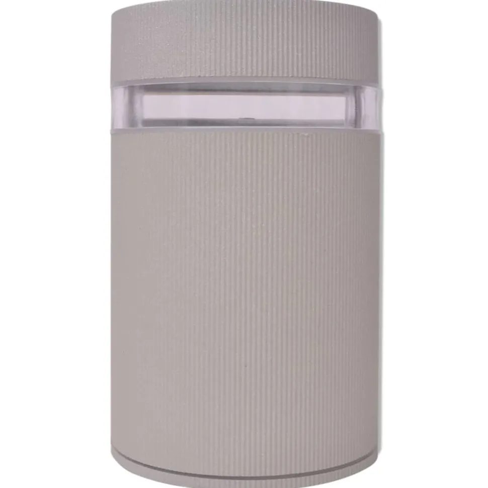 VIDAXL - Applique murale extérieure demi-cylindrique aluminium gris